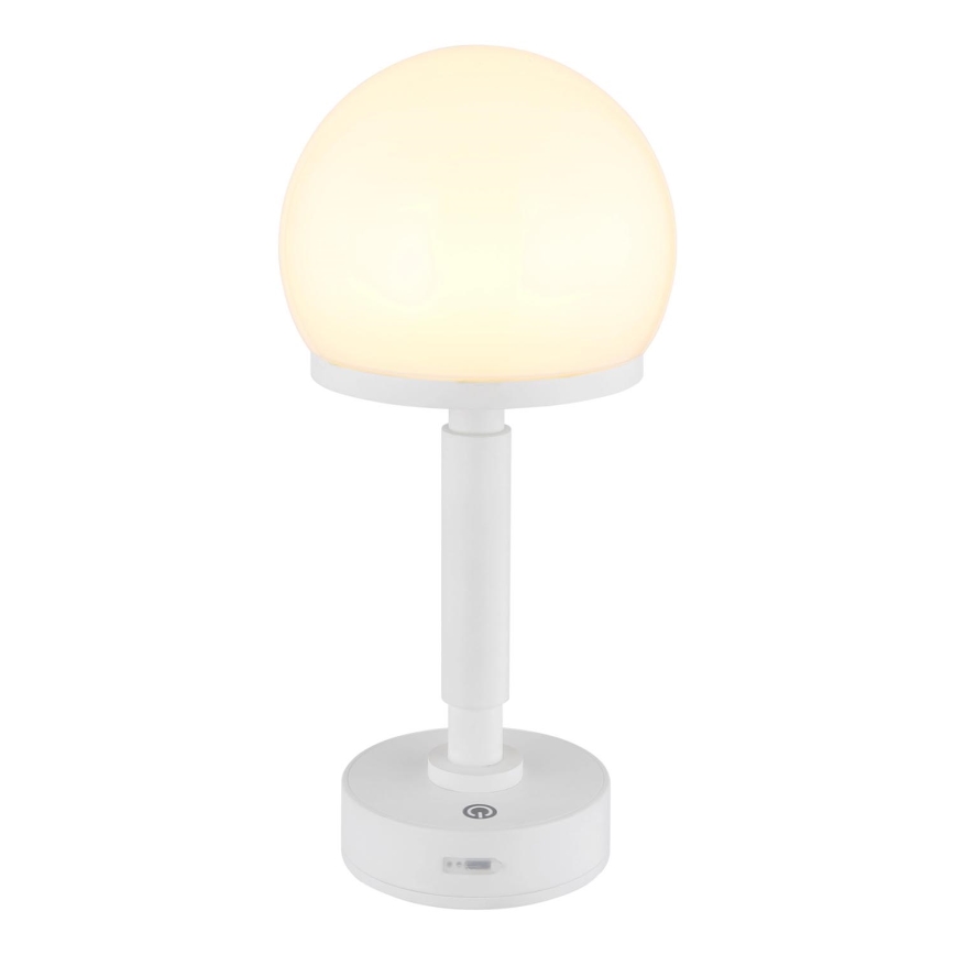 Globo - LED Pritemdoma įkraunama jutiklinė stalinė lempa LED/2,5W/5V 1800mAh 2800K balta