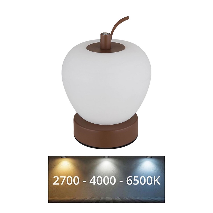 Globo - LED pritemdomas, liečiamas stalinis šviestuvas LED/2W/3,7V 2700K/4000K/6500K 1200 mAh USB ruda