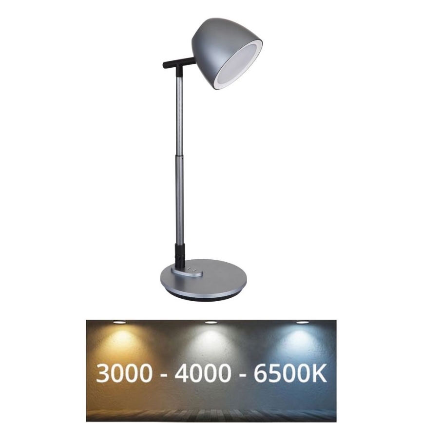 Globo - LED pritemdomas, liečiamas stalinis šviestuvas LED/7,5W/230V 3000K/4000K/6500K pilka