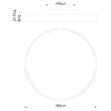 Globo - LED Pritemdomas lubinis šviestuvas LED/48W/230V 3000-6000K + nuotolinio valdymo pultas