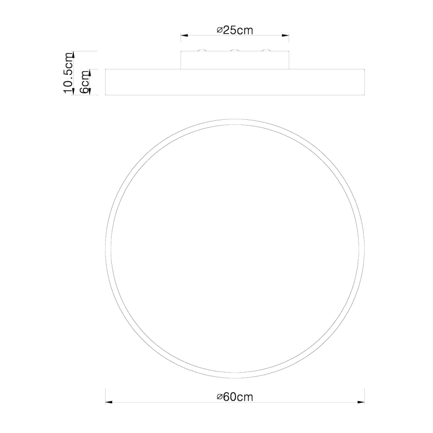 Globo - LED Pritemdomas lubinis šviestuvas LED/48W/230V 3000-6000K + nuotolinio valdymo pultas