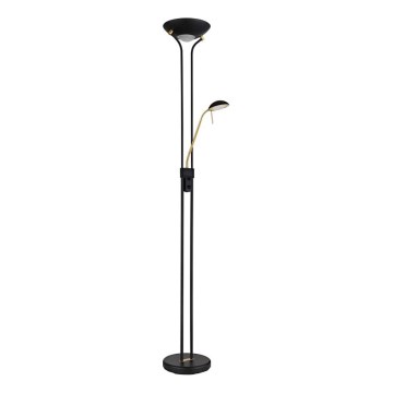Globo - LED pritemdomas toršeras LED/20W/230V + LED/5,5W 3000K juoda/auksas