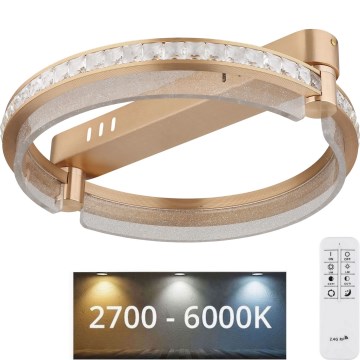 Globo - LED Pritemdomi krištoliniai lubiniai šviestuvai LED/36W/230V 2700K-6000K + nuotolinio valdymo pultas