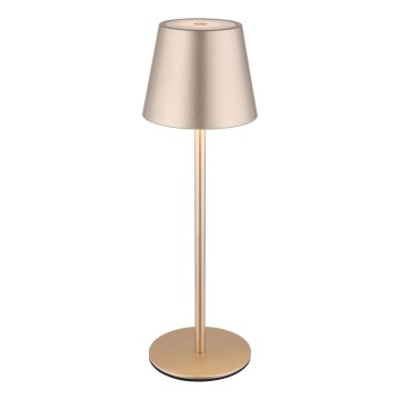 Globo - LED reguliuojama jutiklinė įkraunama lauko stalinė lempa 3 viename LED/3W/5V 3000/4000/5000K IP54 1800 mAh žalvaris