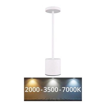 Globo - LED reguliuojama jutiklinė stalinė lempa LED/1,2W/3,7V 2000K/3500K/7000K 1200 mAh USB balta