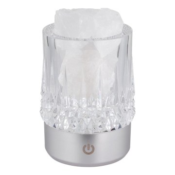 Globo - LED reguliuojama jutiklinė stalinė lempa LED/1W/5V 3000K 1200 mAh sidabrinė