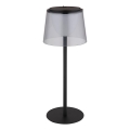 Globo - LED reguliuojama lietimui jautri lauko stalinė lempa LED/1,8W/5V IP44 1800 mAh juoda/dūminė