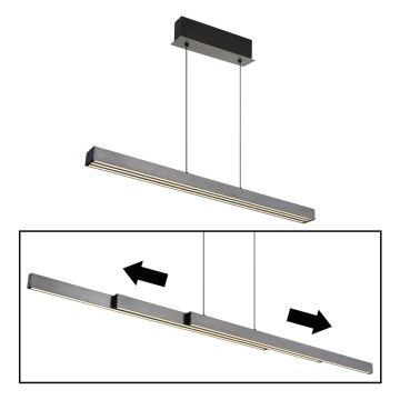 Globo - LED Reguliuojamas jutiklinis pakabinamas šviestuvas ant laido LED/39W/230V 2700/4000/6000K pilka