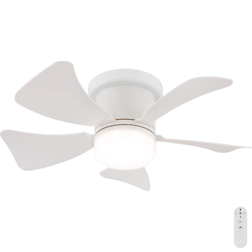 Globo - LED Reguliuojamas lubinis ventiliatorius LED/10W/230V 3000-6500K balta + nuotolinio valdymo pultas