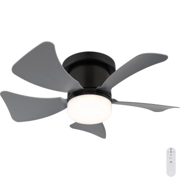Globo - LED Reguliuojamas lubinis ventiliatorius LED/10W/230V 3000-6500K pilka + nuotolinio valdymo pultas
