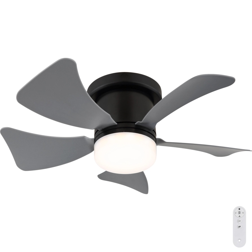 Globo - LED Reguliuojamas lubinis ventiliatorius LED/10W/230V 3000-6500K pilka + nuotolinio valdymo pultas