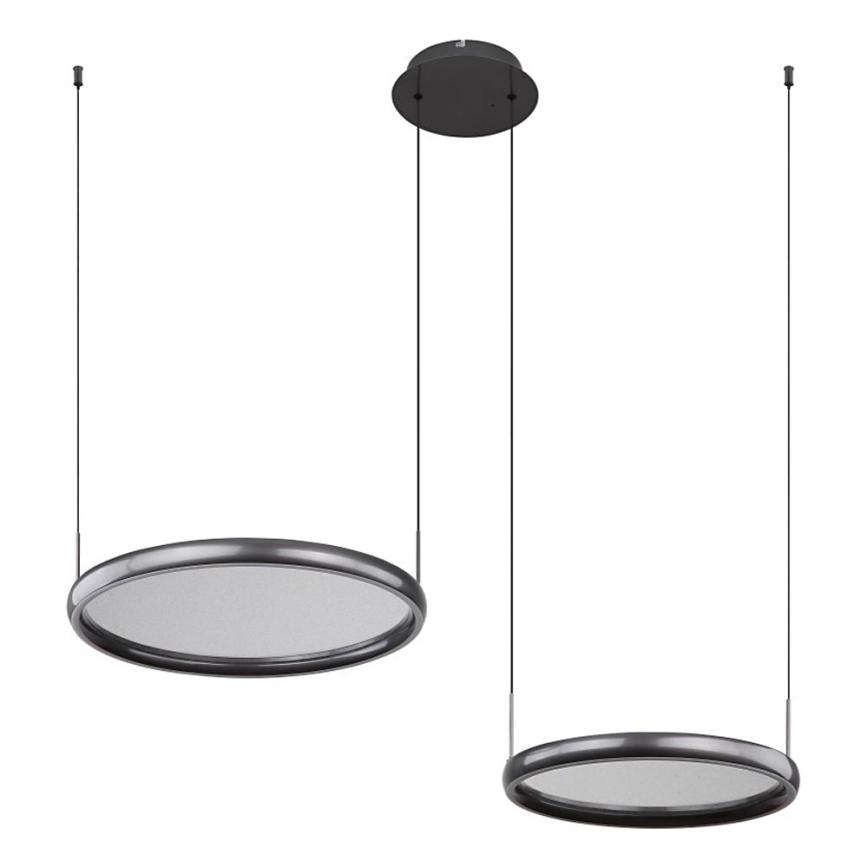 Globo - LED Reguliuojamas pakabinamas sietynas LED/50W/230V 2700-6000K juoda + nuotolinio valdymo pultas
