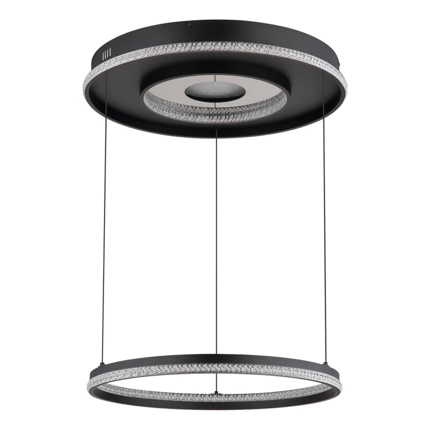 Globo - LED Reguliuojamas pakabinamas sietynas LED/54W/230V 2700-6500K diametras 60 cm juoda + nuotolinio valdymo pultas