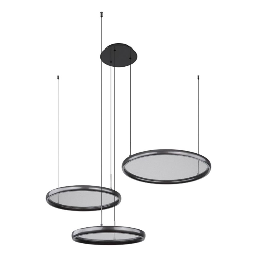 Globo - LED Reguliuojamas pakabinamas sietynas LED/55W/230V 2700-6000K juoda + nuotolinio valdymo pultas