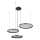 Globo - LED Reguliuojamas pakabinamas sietynas LED/55W/230V 2700-6000K juoda + nuotolinio valdymo pultas