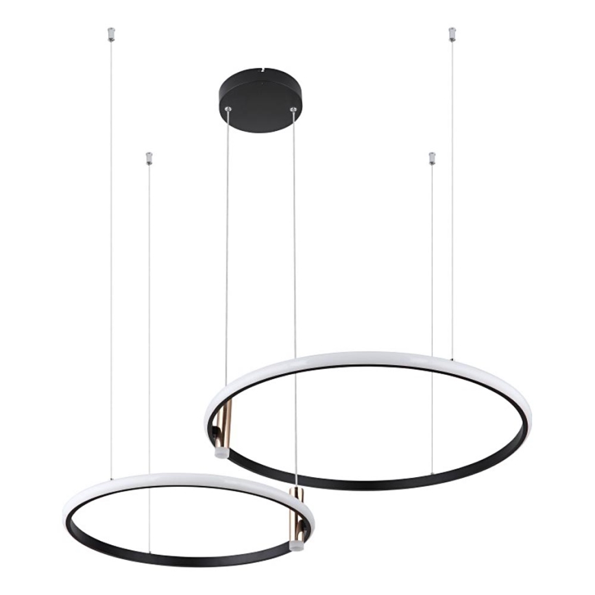 Globo - LED Reguliuojamas pakabinamas sietynas LED/55W/230V 2700-6000K juoda + nuotolinio valdymo pultas