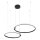 Globo - LED Reguliuojamas pakabinamas sietynas LED/55W/230V 2700-6000K juoda + nuotolinio valdymo pultas