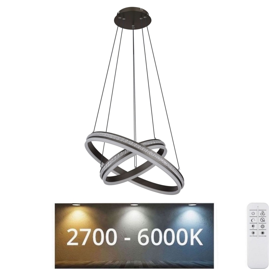 Globo - LED Reguliuojamas pakabinamas sietynas LED/60W/230V 2700K-6000K + nuotolinio valdymo pultas