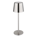 Globo - LED reguliuojamo ryškumo, lietimu valdoma įkraunama stalinė lempa LED/2W/3,7V 3000/4000/6000K 2200 mAh blizgus chromas