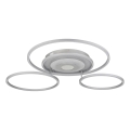 Globo - LED reguliuojamo ryškumo lubinis šviestuvas LED/60W/230V 2700-6500K 80,8x99,2 cm sidabrinis + nuotolinis valdymas