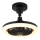 Globo - LED reguliuojamo ryškumo lubinis ventiliatorius LED/20W/230V 3000-6500K juodas + nuotolinis valdymas