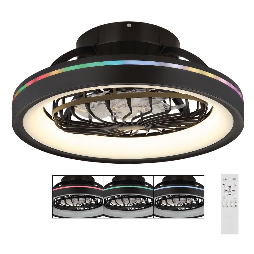 Globo - LED RGB Pritemdomas lubinis ventiliatorius LED/40W/230V 2700-6500K + nuotolinio valdymo pultas