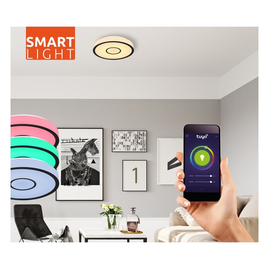 Globo- LED RGB vonios kambario reguliuojamas šviestuvas LED/30W/230V IP44 Wi-Fi Tuya + nuotolinis valdymas