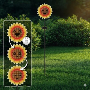 Globo - LED saulės šviestuvas 200xLED/3V IP44 600 mAh gėlė