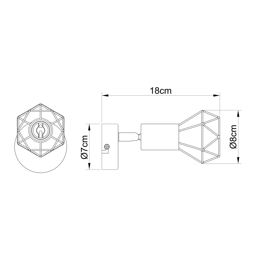 Globo - LED sieninis akcentinis šviestuvas 1xE14/6W/230V juoda