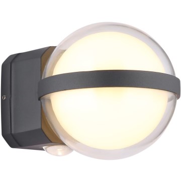 Globo - LED sieninis lauko šviestuvas LED/12W/230V IP54 juoda
