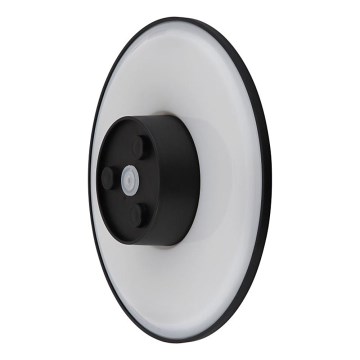 Globo - LED sieninis lauko šviestuvas LED/15W/230V 3000/4000/6000K diametras 25,2 cm IP44 juoda
