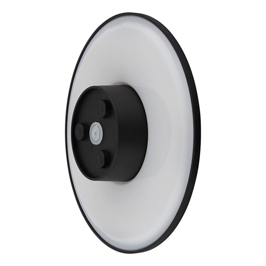 Globo - LED sieninis lauko šviestuvas LED/15W/230V 3000/4000/6000K diametras 25,2 cm IP44 juoda