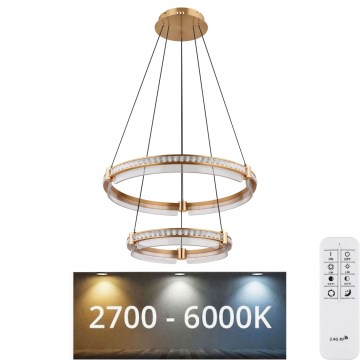 Globo - LED šviesos reguliavimas krištolas Sietynas ant stygos LED/78W/230V 2700K-6000K + nuotolinio valdymo pultas