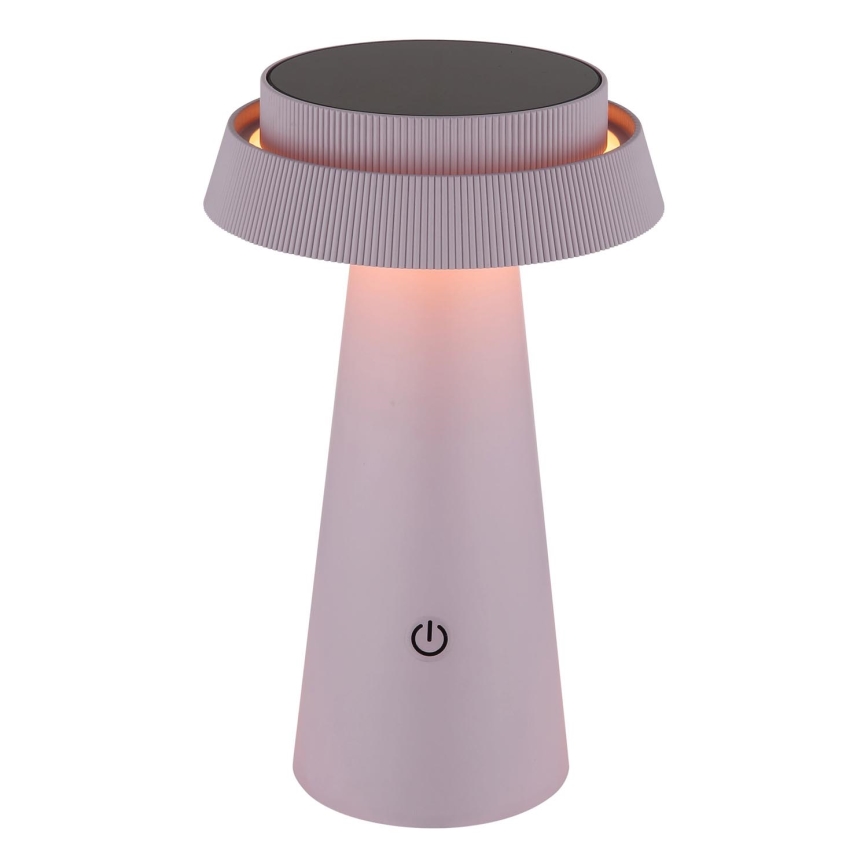 Globo - LED šviesos reguliavimas saulės jutiklinė lempa LED/4W/3,7W IP54 rausva