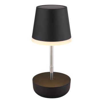 Globo - LED šviestuvas, įkraunamas saulės energija 10xLED/0,06W/3V IP44 juoda