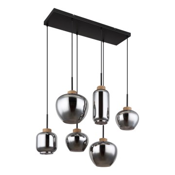 Globo - Liustra ant laido 6xE27/40W/230V juoda