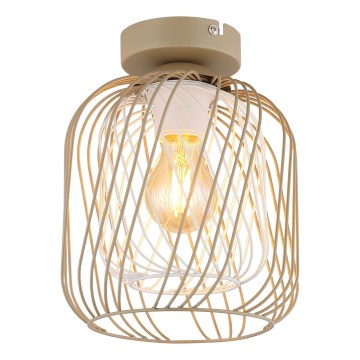 Globo - Lubinis šviestuvas 1xE27/40W/230V, skersmuo 18 cm, smėlio/balta