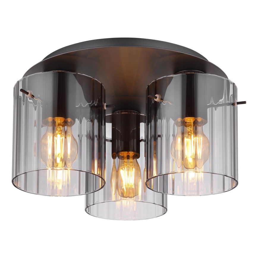 Globo - Lubinis šviestuvas 3xE27/40W/230V diametras 37 cm pilka
