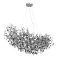 Globo - Pakabinama liustra ant laido 10xE14/40W/230V sidabrinė