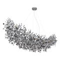Globo - Pakabinama liustra ant laido 16xE14/40W/230V sidabrinė