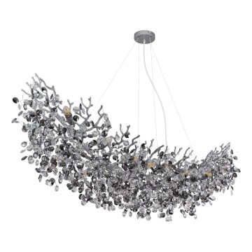 Globo - Pakabinama liustra ant laido 16xE14/40W/230V sidabrinė
