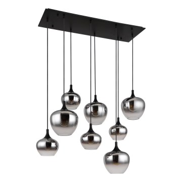 Globo - Pakabinama liustra ant laido 8xE27/40W/230V juoda