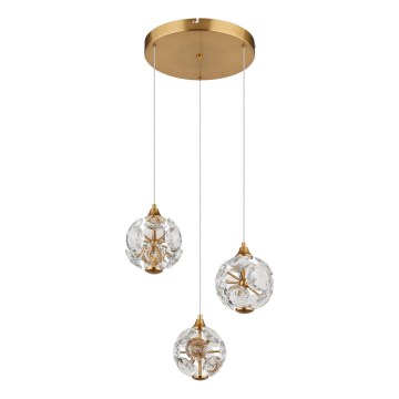 Globo - pakabinama liustra su troseliu LED/24W/230V 3000K auksinė