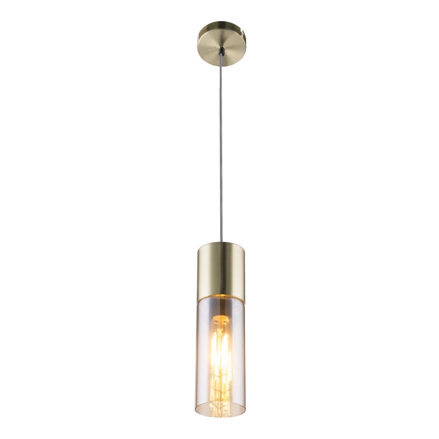 Globo - Pakabinamas sietynas 1xE27/25W/230V diametras 10,5 cm žalvaris