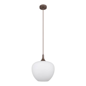 Globo - Pakabinamas sietynas 1xE27/60W/230V diametras 29 cm balta/ruda