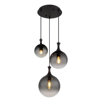 Globo - Pakabinamas sietynas 3xE27/10W/230V diametras 48 cm juoda
