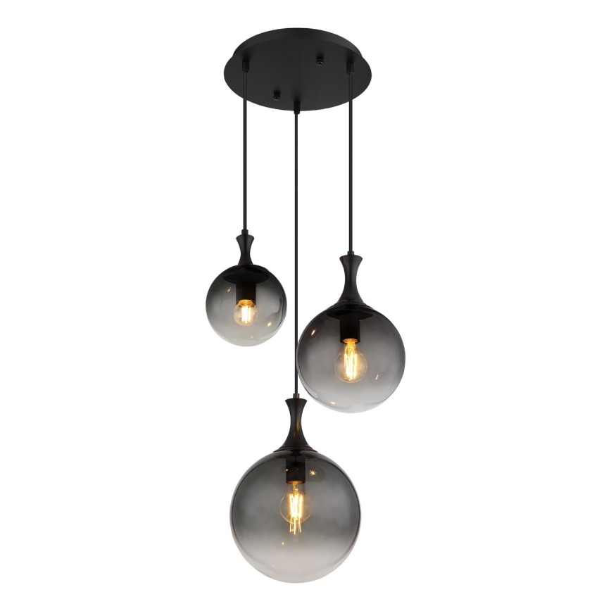 Globo - Pakabinamas sietynas 3xE27/10W/230V diametras 48 cm juoda