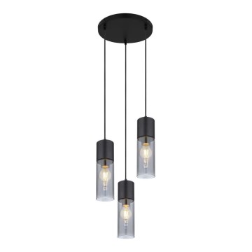 Globo - Pakabinamas sietynas 3xE27/25W/230V diametras 30 cm juoda