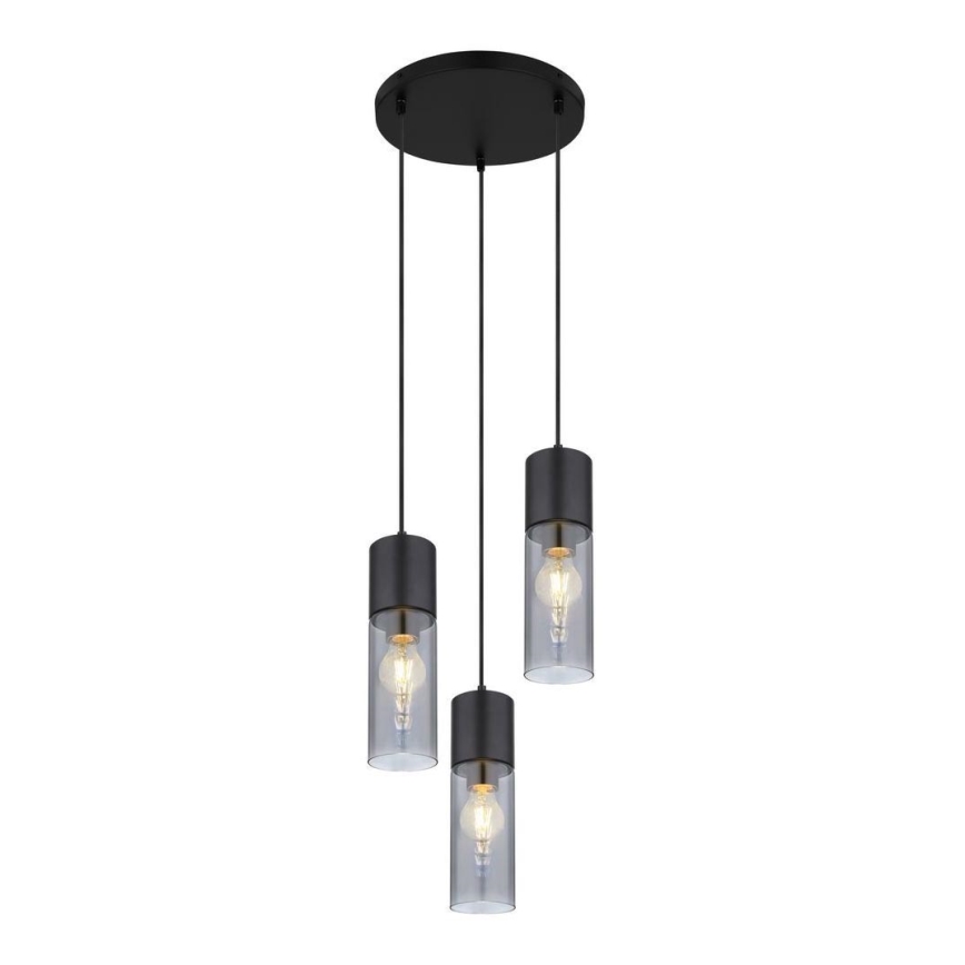Globo - Pakabinamas sietynas 3xE27/25W/230V diametras 30 cm juoda