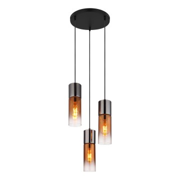 Globo - Pakabinamas sietynas 3xE27/25W/230V juoda/varis